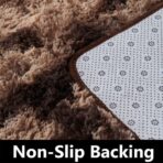 Shag Area Rug, 4'x6' Tie-Dyed Coffee Living Room Rug - Image 3