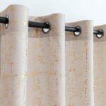 Gold Foil Printed Blackout Curtains