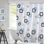 Punch-free Waterproof And Mildew-proof Thick Partition Curtain - Small Square - Image 3