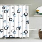 Punch-free Waterproof And Mildew-proof Thick Partition Curtain - Small Square - Image 2