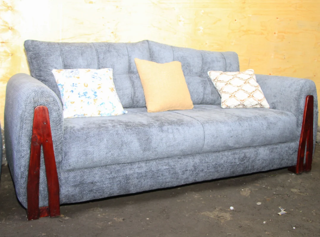 wooden arm sofa