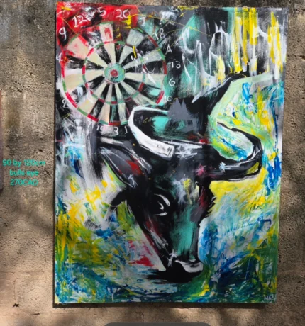 Bulls Eye – 90 x 120 cm Canvas Art